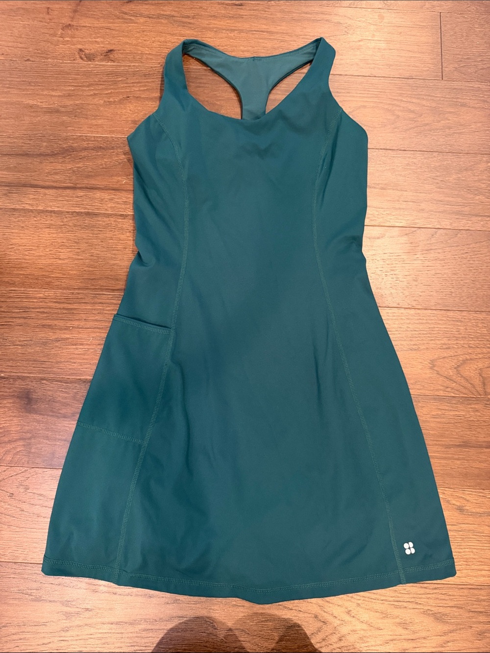Sweaty Betty Teal Racerback Mini Athletic Tennis Dress - C11